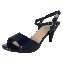 (Navy, UK 8) Ladies Anne Michelle Buckle Fastening Wide Fit Formal Sandals F12114