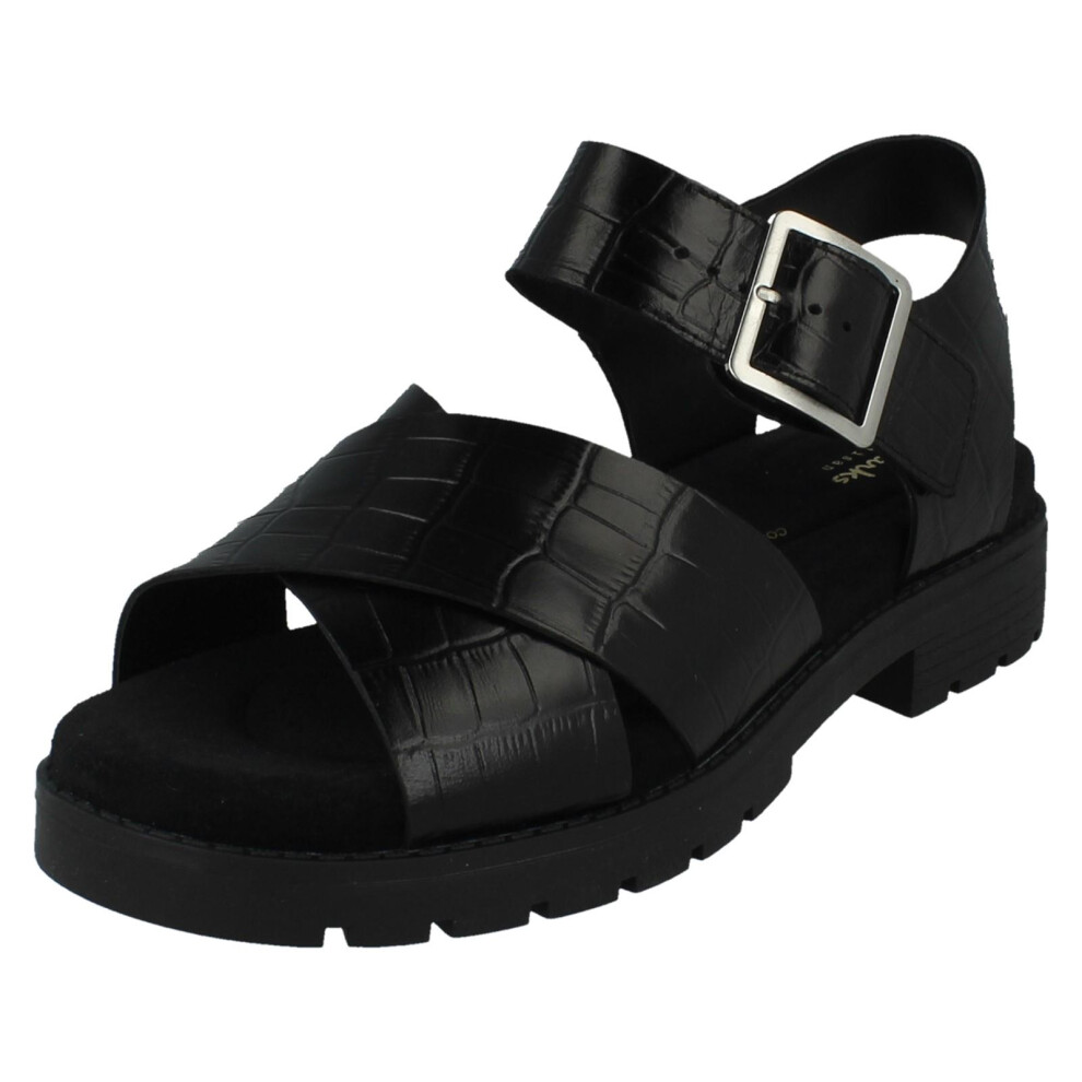 Clarks (Black, Uk 5) Ladies Strappy Summer Sandals - Orinoco Cross