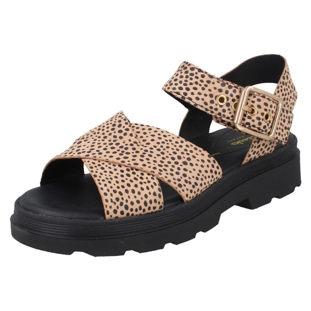 Clarks (Animal Print, Uk 6) Ladies Buckle Fastening Sandals - Orinoco 3 Cross