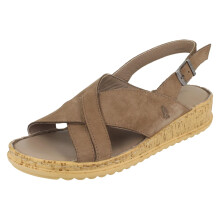 (Brown, UK 4) Ladies Hush Puppies Casual Sandals - Elena