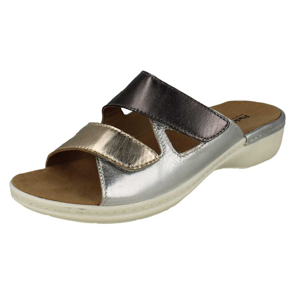 Padders (Silver, Uk 4) Ladies Strappy Mule Sandals - Brielle