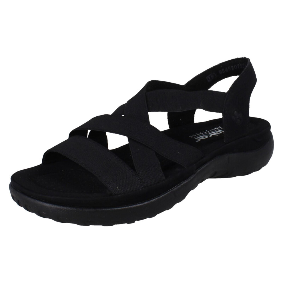 Rieker (Black, Uk 6) Ladies Sandals 64857