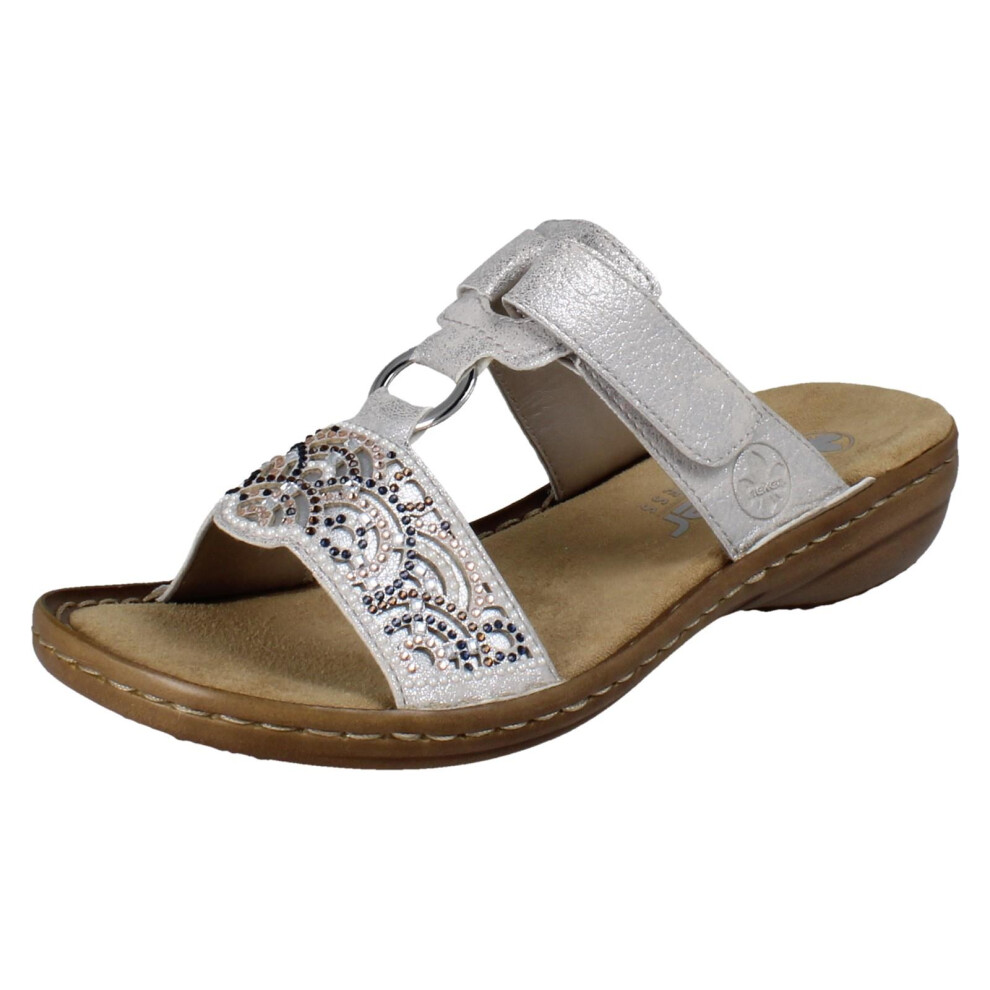 Rieker (Grey, Uk 7.5) Ladies Mule Sandals 608K2