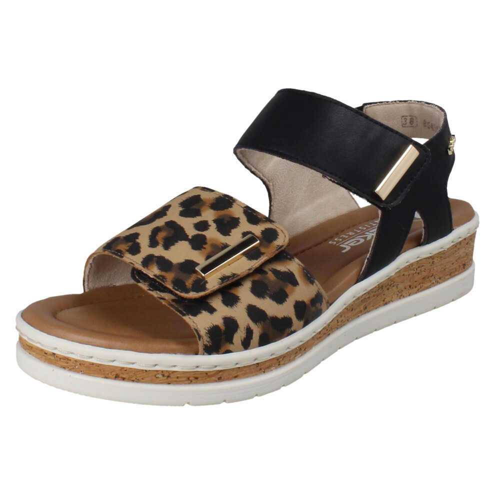 Rieker (, Uk 7.5) Ladies Sandals V4181 Black