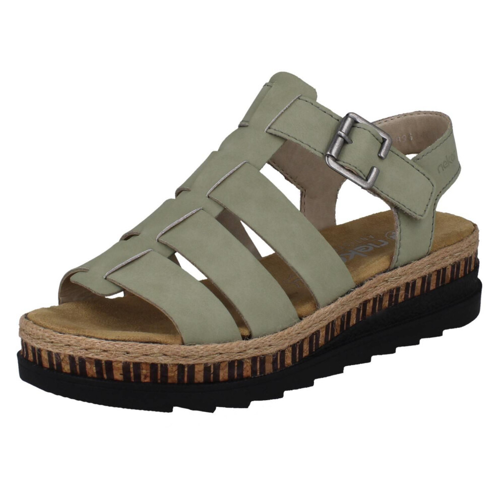 Rieker (, Uk 6.5) Ladies Strappy Sandals V7904 Green