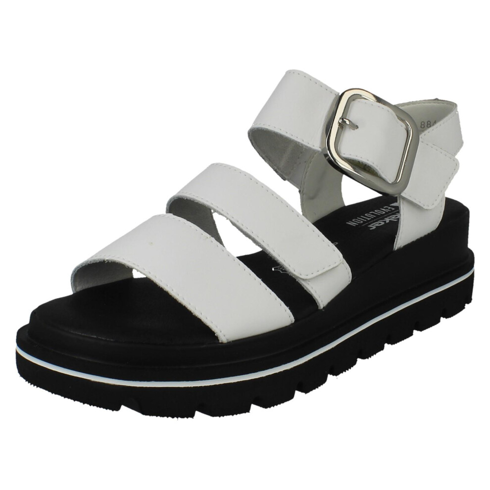 Rieker (White, Uk 6.5) Ladies Revolution Chunky Sole Sandals W1650