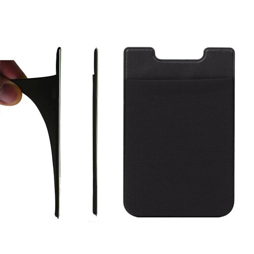2-pack Universal Mobile Wallet/Card Holder - Self-adhesive black_Black/Black 1