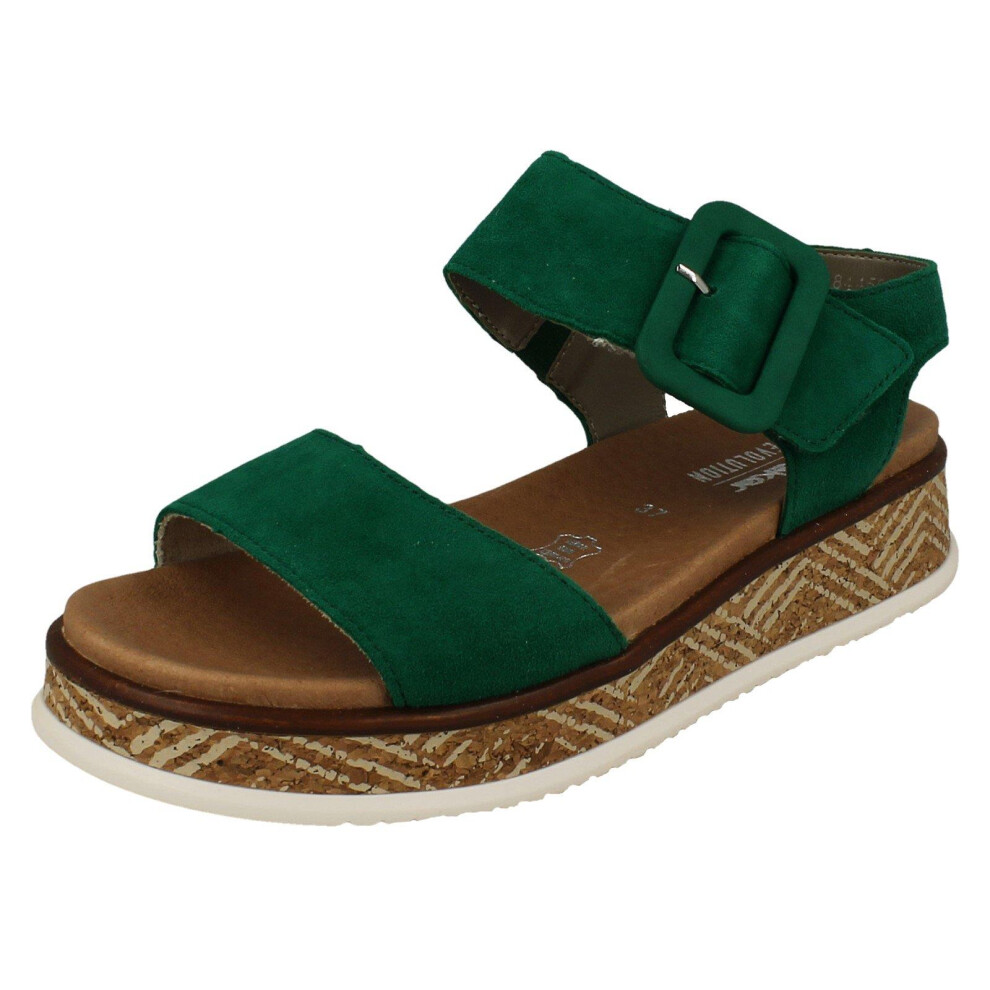 Rieker (Green, Uk 6.5) Ladies Evolution Adjustable Sandals W0800