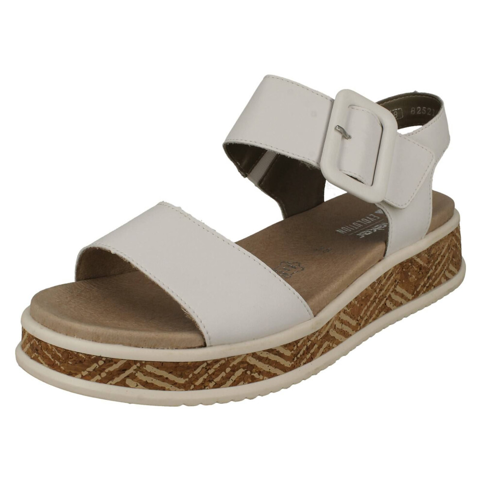 Rieker (White, Uk 6) Ladies Evolution Adjustable Sandals W0800