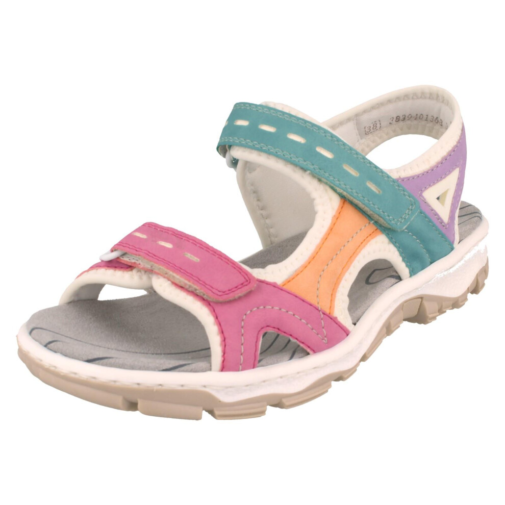 Rieker (Multi, Uk 6.5) Ladies Antistress Sports Syle Summer Sandal 68866