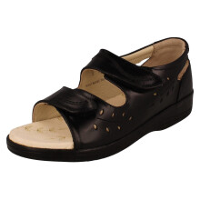 (Black, UK 4.5) Ladies Padders Peep Toe Sandals - Heatwave