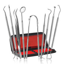 9 In 1 Dental Pick Tools Set Professional Stainless Steel Dental Scaler