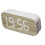 Bluetooth Speaker Alarm Clock Digital Clock with Bluetooth Speaker Mirror Digital Display Alarm Clock compatible Bedroom Office White 2