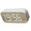 Bluetooth Speaker Alarm Clock Digital Clock with Bluetooth Speaker Mirror Digital Display Alarm Clock compatible Bedroom Office White 3