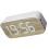 Bluetooth Speaker Alarm Clock Digital Clock with Bluetooth Speaker Mirror Digital Display Alarm Clock compatible Bedroom Office White 4