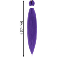 Paars gevlochten haar, voorgerekt, 50 cm (20 inch), geschikt voor podium, feest, Halloweenkostuum en cosplay.