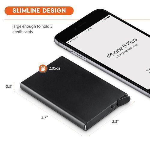 Pop-up card holder with RFID signal blocking_Black/Black 1