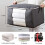Large Clothes Storage Bag, 4-Pack Closet Organizers compatible Quilts, Blankets, Bedding, Foldable 2