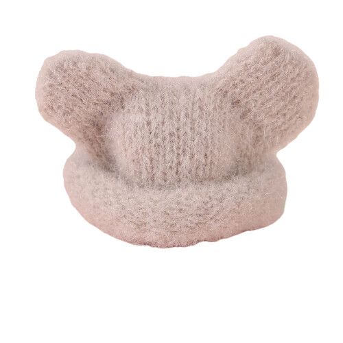 Knitted Hat For 10cm Cotton Doll Stretchy Comfortable-Gray