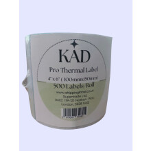 KAD Shipping Label 100 x 150 mm (4" x 6") - 500 Thermal Labels Roll X 12