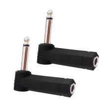Professional 6.35mm 90Degree Audios Adapter ABS Housing-mono