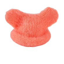 Gestrickte Mütze für 10 cm Baumwollpuppe, dehnbar,-Orange