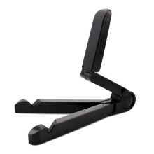 Adjustable Tablets Stand With Scratch Resistant Silicone-Black