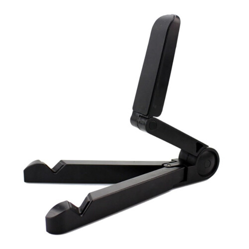 Adjustable Tablets Stand With Scratch Resistant Silicone-Black