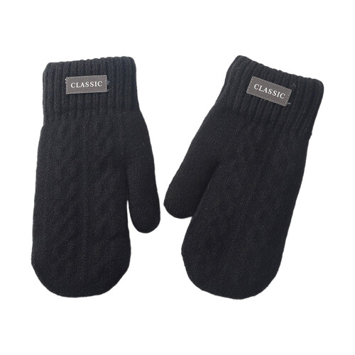 Thermo-Handschuhe für Herren, weiches-Schwarz