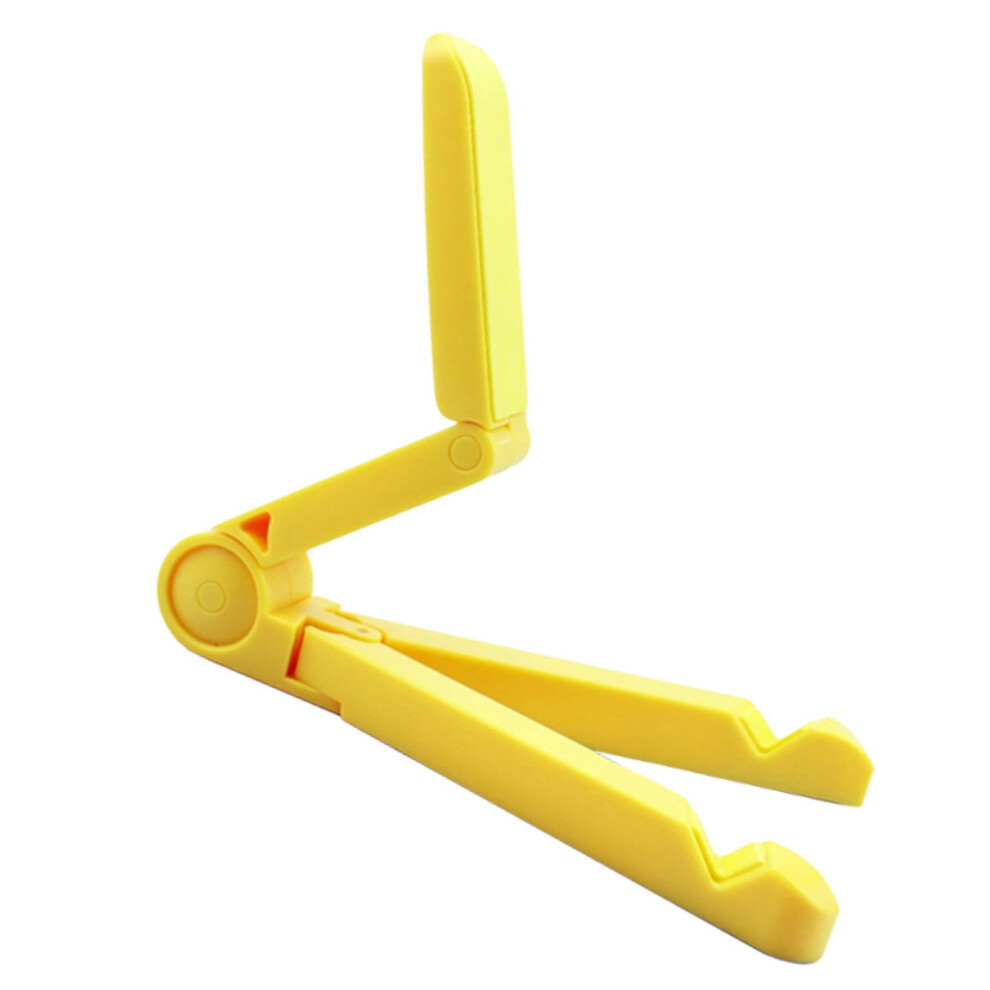 Foldable Tablets Phone Stand Adjustable Angled Antislip- Yellow 7627001449824