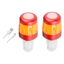 Lumière de guidon de vélo rechargeable pour la-orange rouge