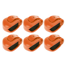 Hengelhouder Clip Stokkenbundelaar met haak-Oranje 6-pack