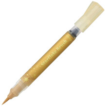 Pentel Starflake Brush Glitter Pen Gold Ink