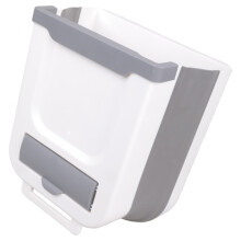 Leakproof Collapsible Trash Can For Cabinet Door-white 7L