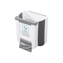 Trash Can Easy Installation Compact Collapsible-white 10L
