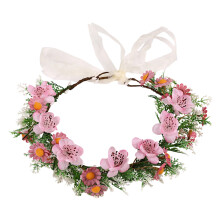 Realistic Daisy Artificial Flower Crowns For Children-Pink