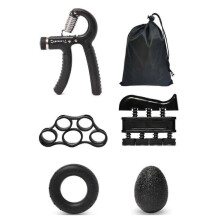 Hand Grip Exerciser Set, 5 Pieces, Hand Exerciser for Men and Women, Strong Hand Grip Trainer, Finger Stretcher, Grip Ring, Stress Relief Ball for Gri