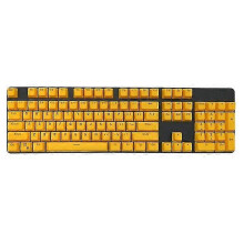 Universal Ergonomic Backlit Keycaps 104 Pbt Yellow Key Caps for English Cherry Mx Mechanical Keyboard Replacement