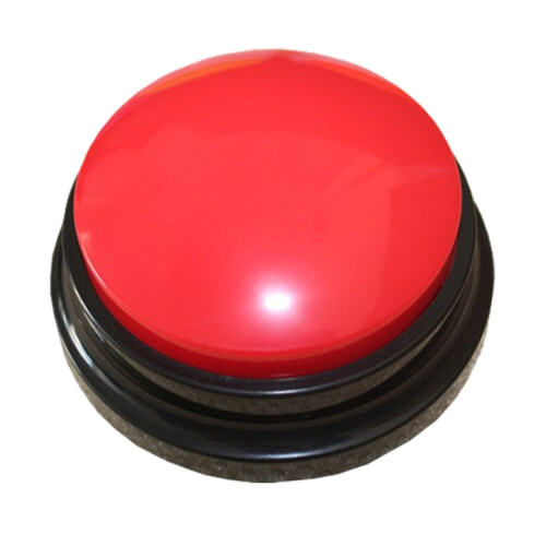 Pet communication button, dog vocalization box, recording and voice output device. Model: Recording version (red).
