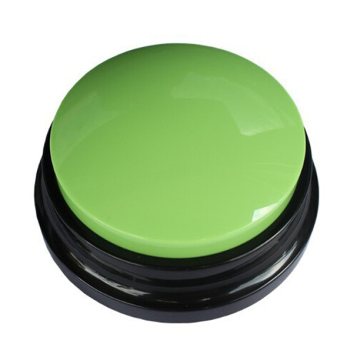 Pet communication button, dog vocalization box, recording and voice output device. Model: Recording version (green).