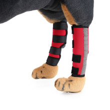 Pet knee pads, dog leg protectors, pet protective gear, surgical wound protectors, size: L (HJ11 reflective red knee pads)