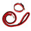 Dog Leash Braided Belt Pet Explosion-Proof Leash, Size: M(Collar Red+Black) 1