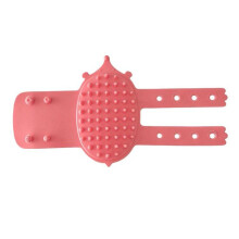 Griffoir de massage en caoutchouc souple pour chats et chiens (rose)