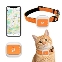 G01 Haustier-Anti-Verlust-Halsband mit GPS-Tracker (Orange)