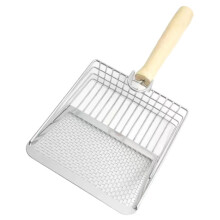 Metal Cat Litter Scoop Partition Filter Shovel Pet Care Cleaning Tool, Color: Square Silver
