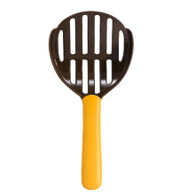 Pet litter scoop and cat poop cleaning tool (coffee + orange)