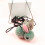 Retractable cat toy for hanging on doors (grass green rabbit) 1