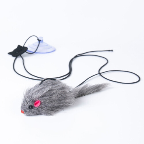 Retractable cat toy for hanging on doors (hanging mouse)