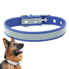 CL181K Soft Reflective Pet Collar, Size: XS (Dark Blue, without metal plate)
