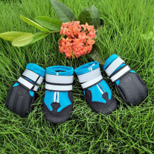 Wear-resistant, non-slip, and waterproof pet shoe covers for medium to large-sized dogs (L size, light blue)